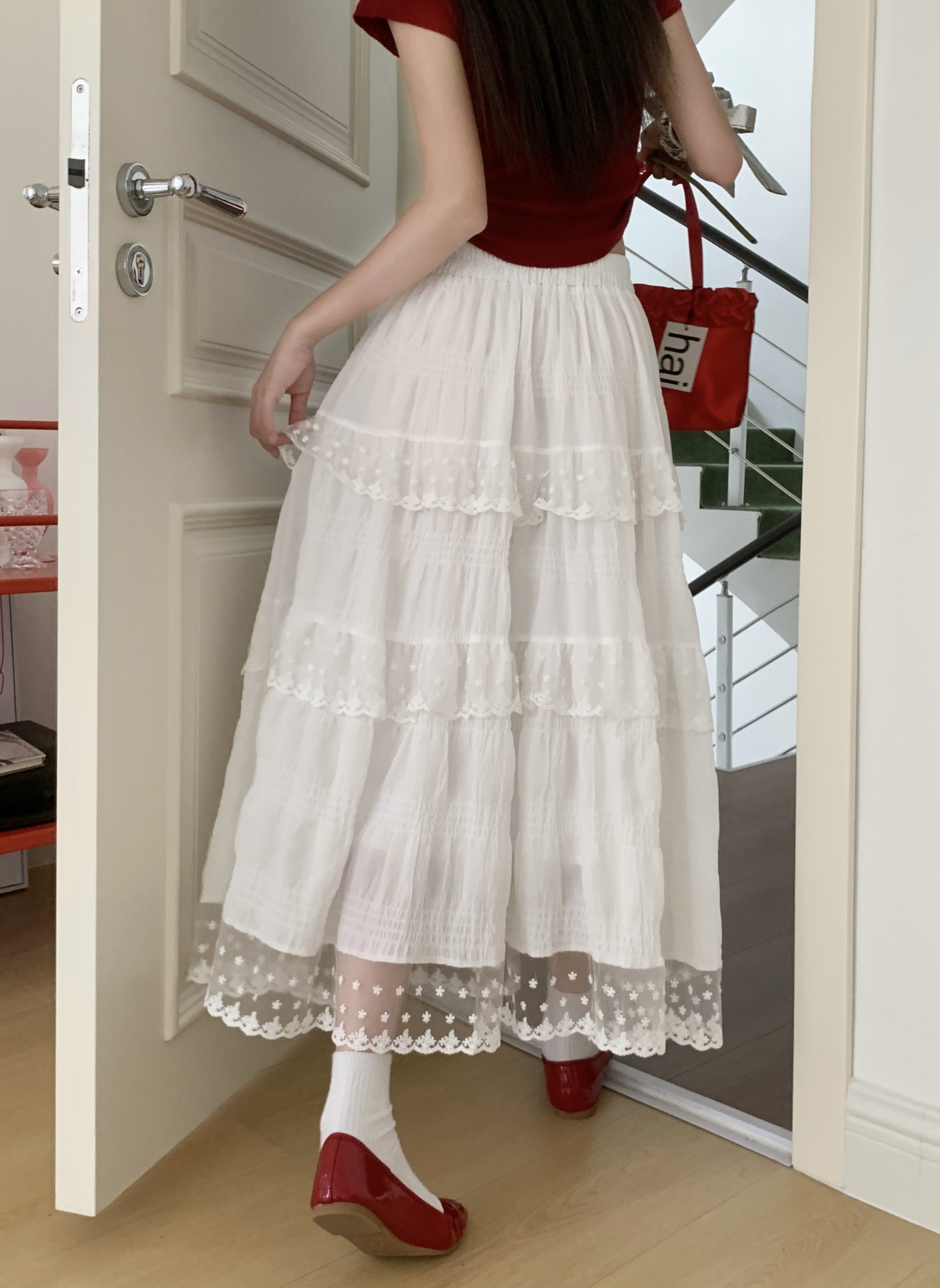 Alyssa Lace Midi Skirt