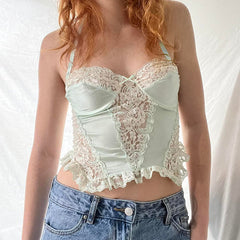 Hellen Lace Halterneck Crop Top