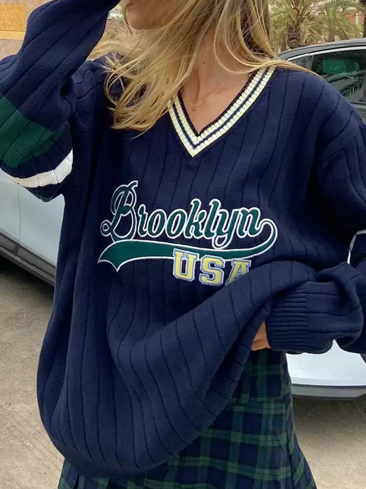 Brooklyn Varsity Knit Sweater