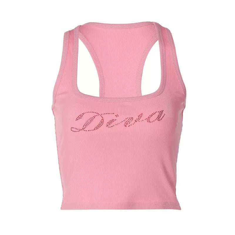 Diva Letter Print Crop Top