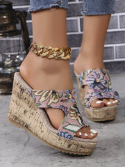 Bloom Summer Wedge Peep-toe Sandals