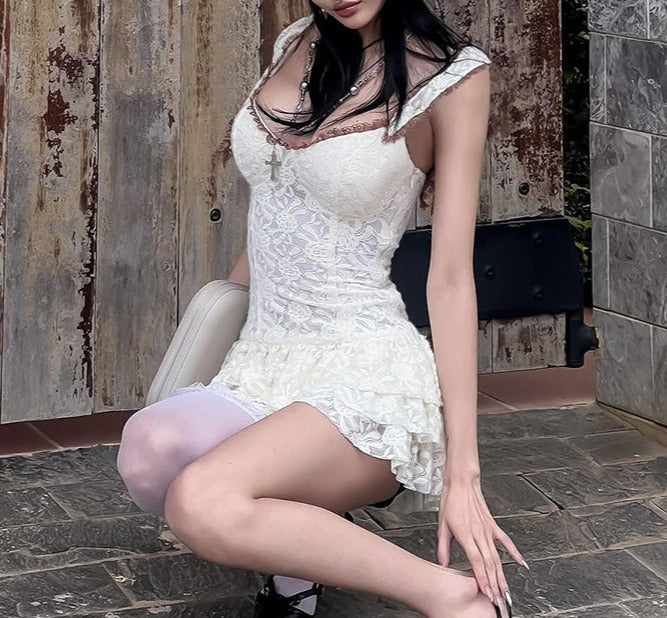 Sanvika Lace Mini Dress