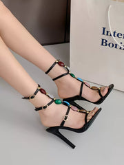 Nitara Gemstone Strappy Heels