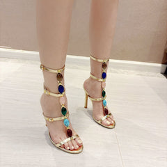 Nitara Gemstone Strappy Heels