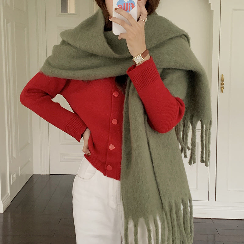 Alden Oversized Fringe Scarf