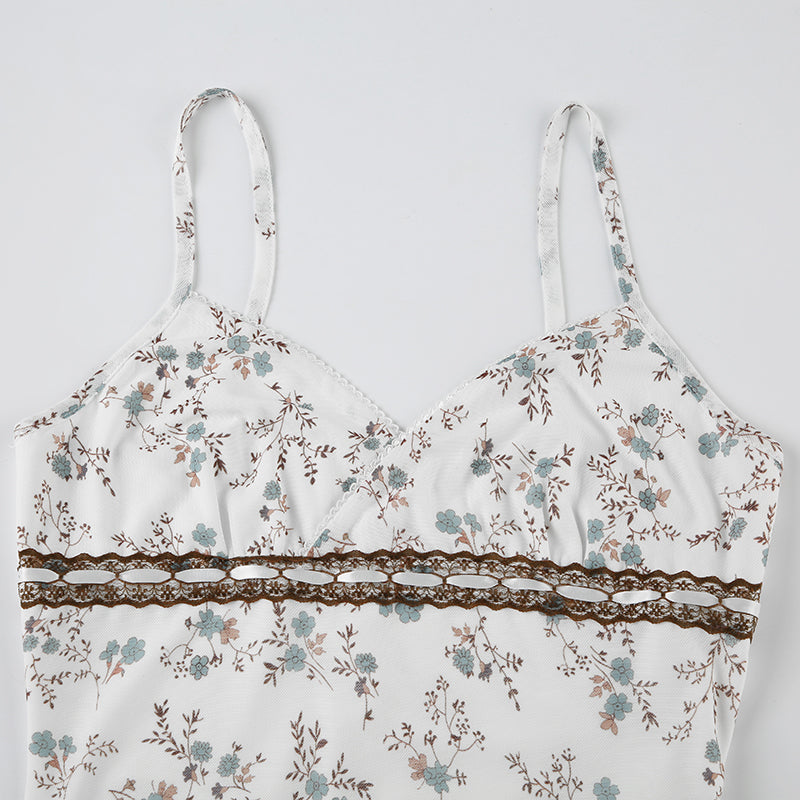 Aylin Mesh Floral Top