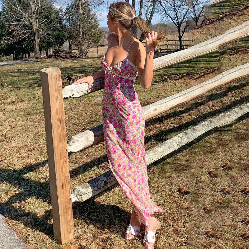 Inez Floral Print Maxi Dress