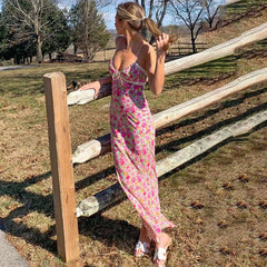 Inez Floral Print Maxi Dress