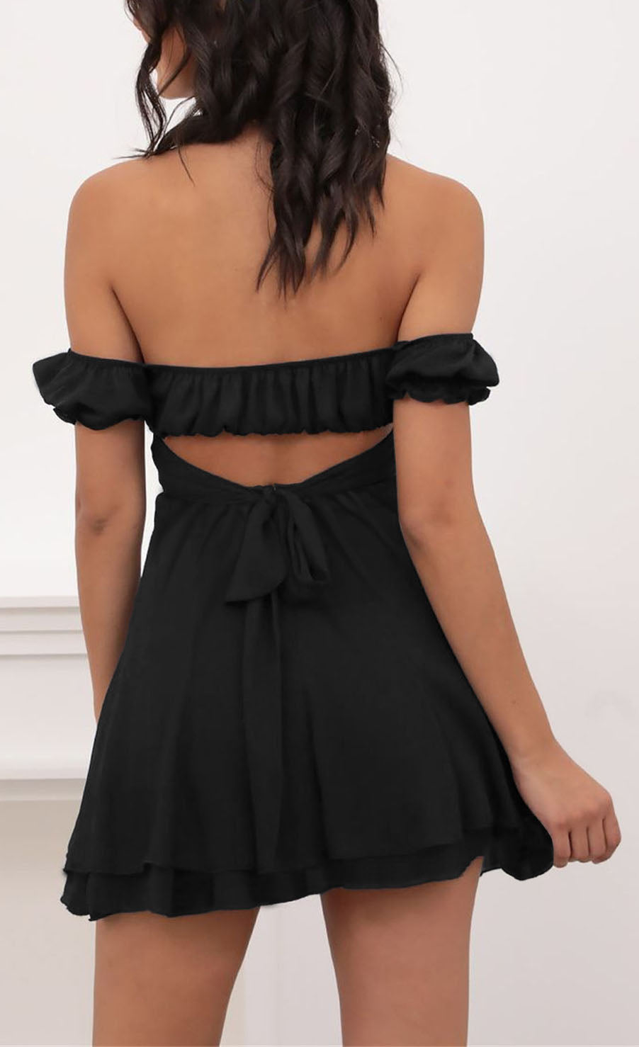 It's My Day Ruffled Strapless Dress