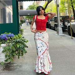 Aster Floral Maxi Skirt