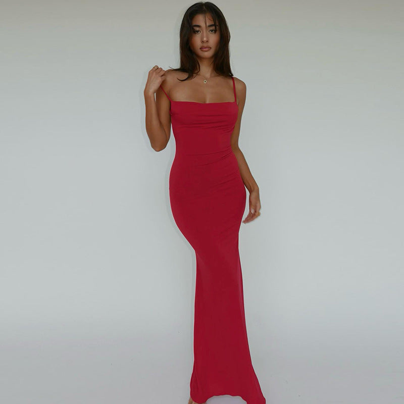 Lenore Backless Slim Maxi Dress