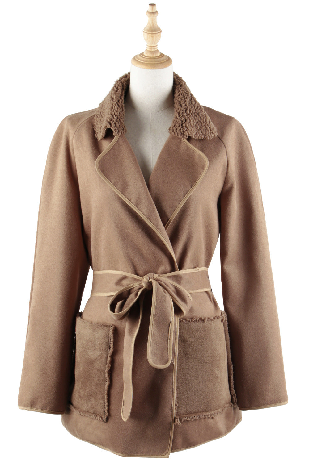 All For You Brown Long Woolen Coat