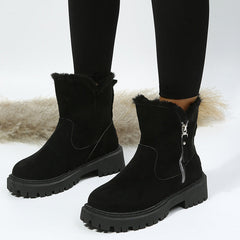 Just Like This Cream Snow Booties