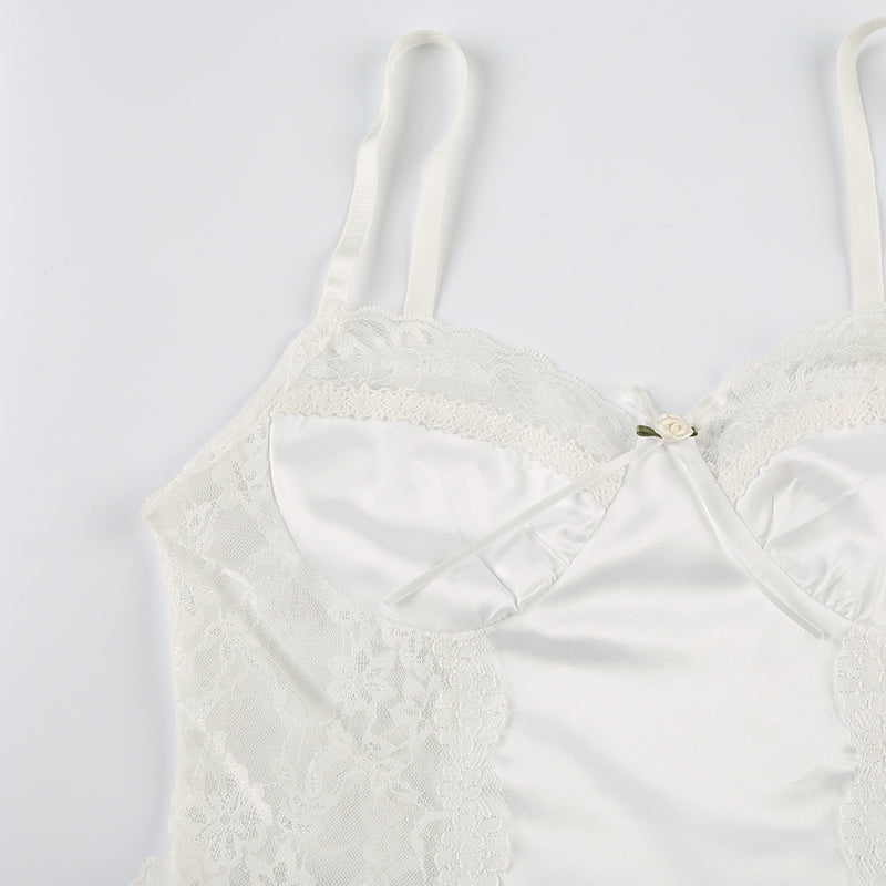 Darcie Lace Satin Top