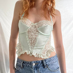 Hellen Lace Halterneck Crop Top