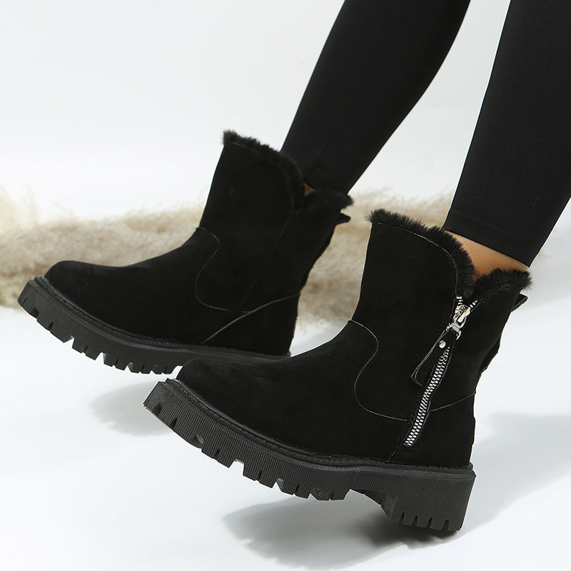 Just Like This Cream Snow Booties