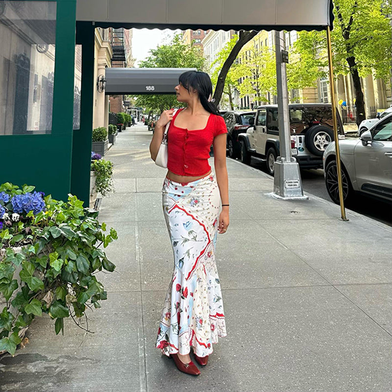 Aster Floral Maxi Skirt