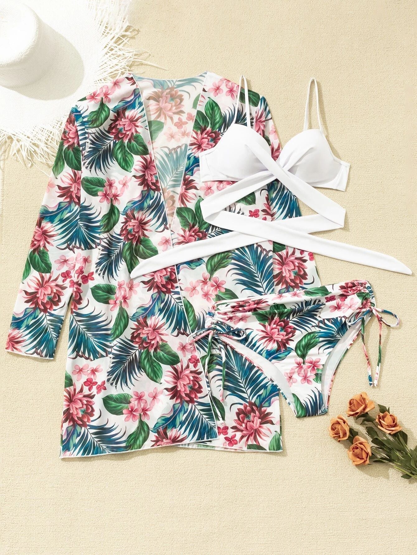 Bikini Set Cover Up Three Pieces