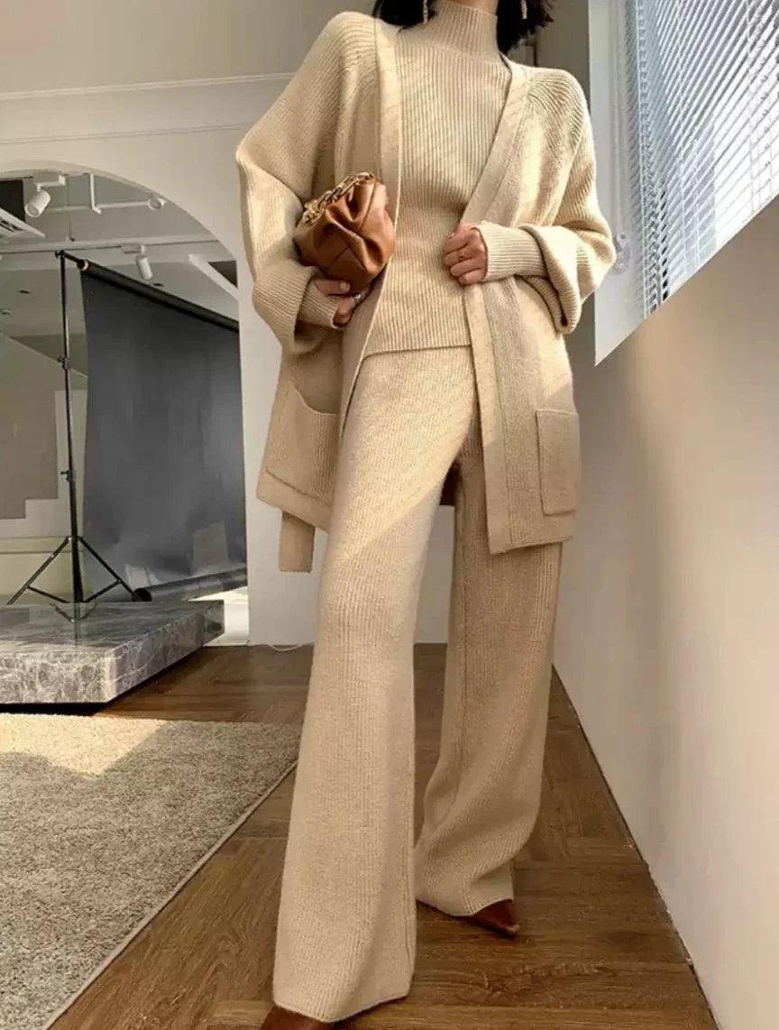 Riana Three Piece Cozy Knit Set