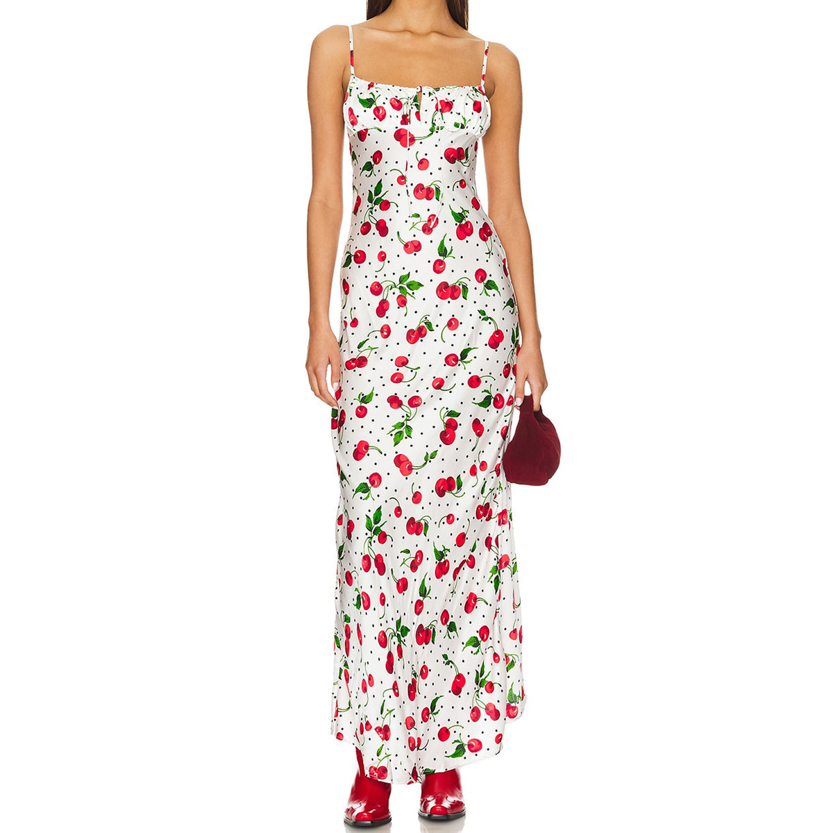 Kynslee Cherry Print Maxi Dress