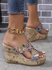 Bloom Summer Wedge Peep-toe Sandals