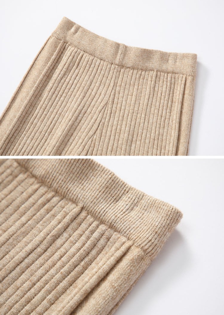 Zoya Ribbed Knit Button Pants