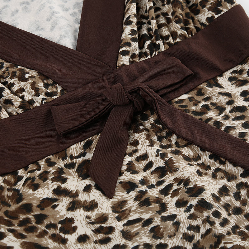 Norma Leopard Print Asymmetric Top