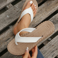 Imitation Straw soft Bottom Flip Flops