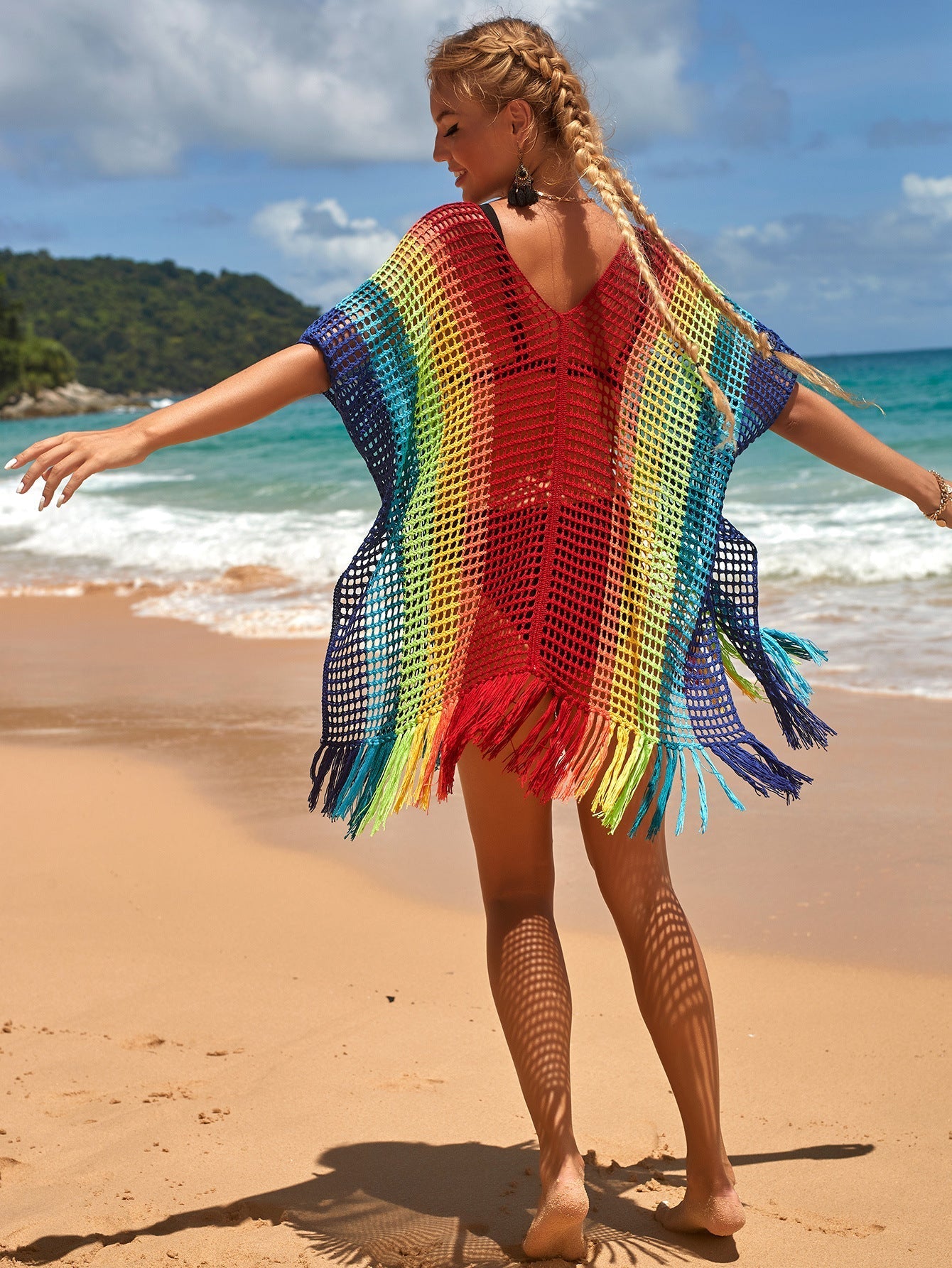 Knitted iridescent resort Bikini Cover-up