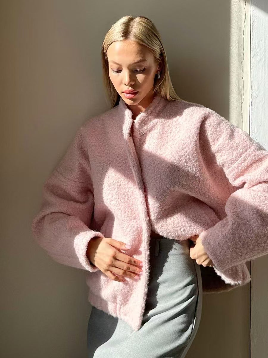 Nathaly Soft Pink Bouclé Jacket