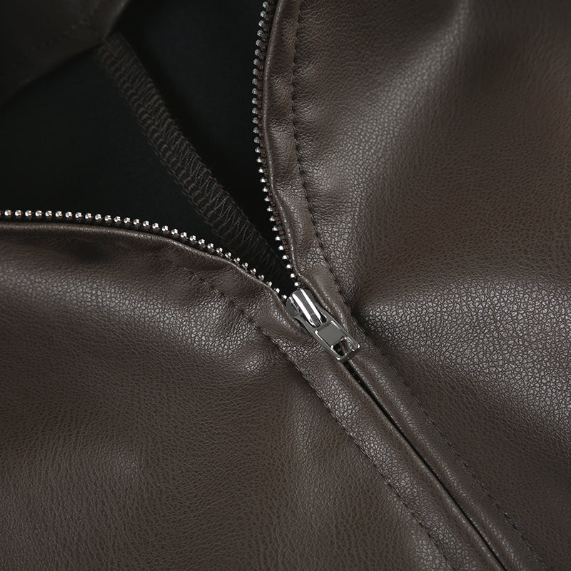 Leeah Striped Faux Leather
