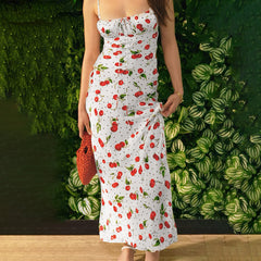 Kynslee Cherry Print Maxi Dress