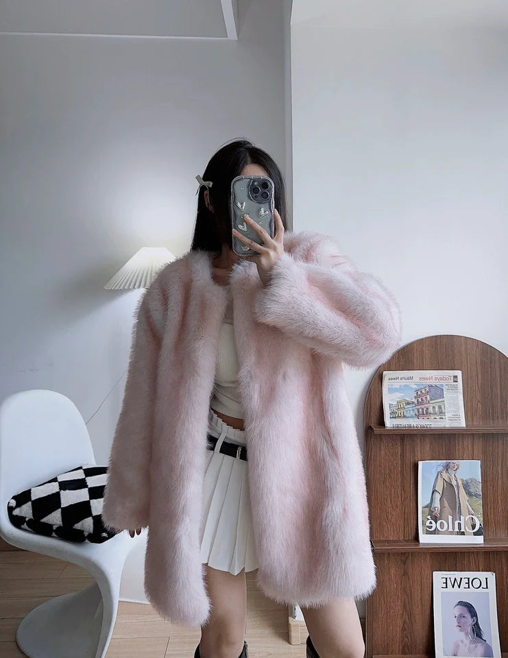 Kloey Faux Fur Plush Coat