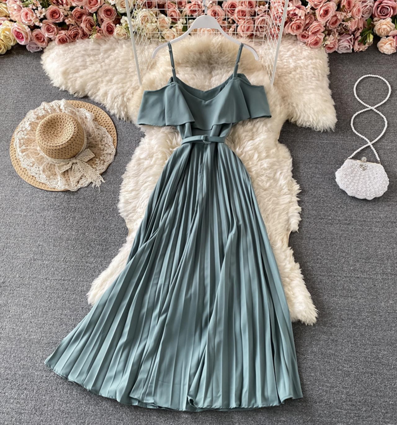 Cute A line dress off shoulder fashion dress maxi dress ,