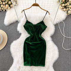 Sexy Velvet Bodycon Dress,