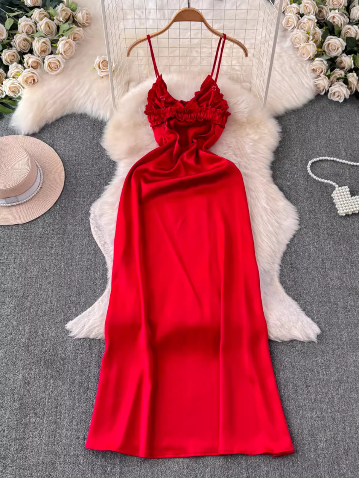 Red Simple Party Dress