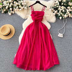 Red A-line Summer Dress