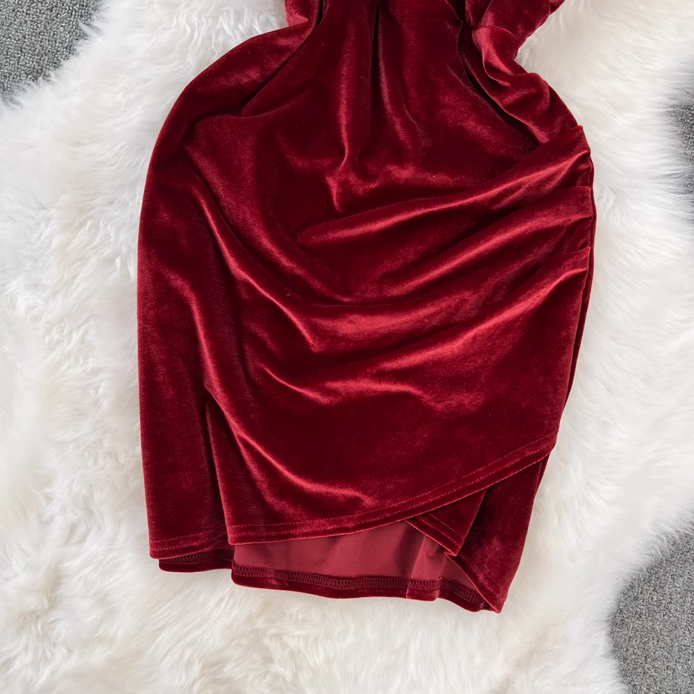 Sexy Velvet Bodycon Dress,