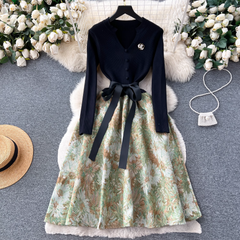 women's autumn retro palace style dress