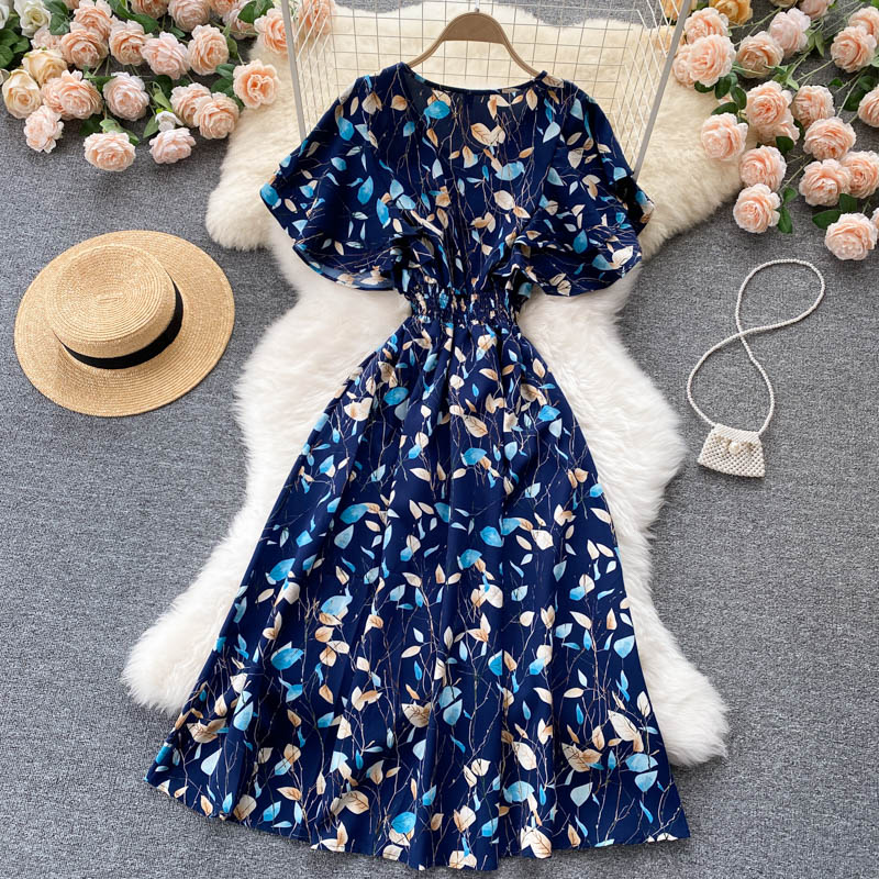 Cute Floral A Line Dress Fashion Dress