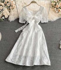 White A Line Short Dress Fashion Dress