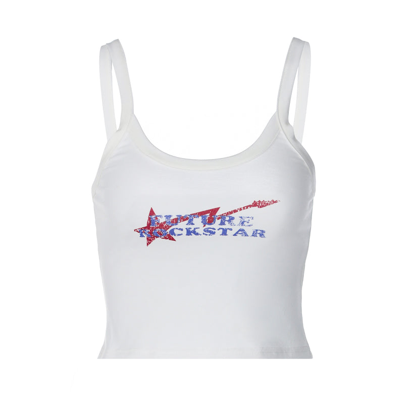 Rocstar Letter Print Tank Top