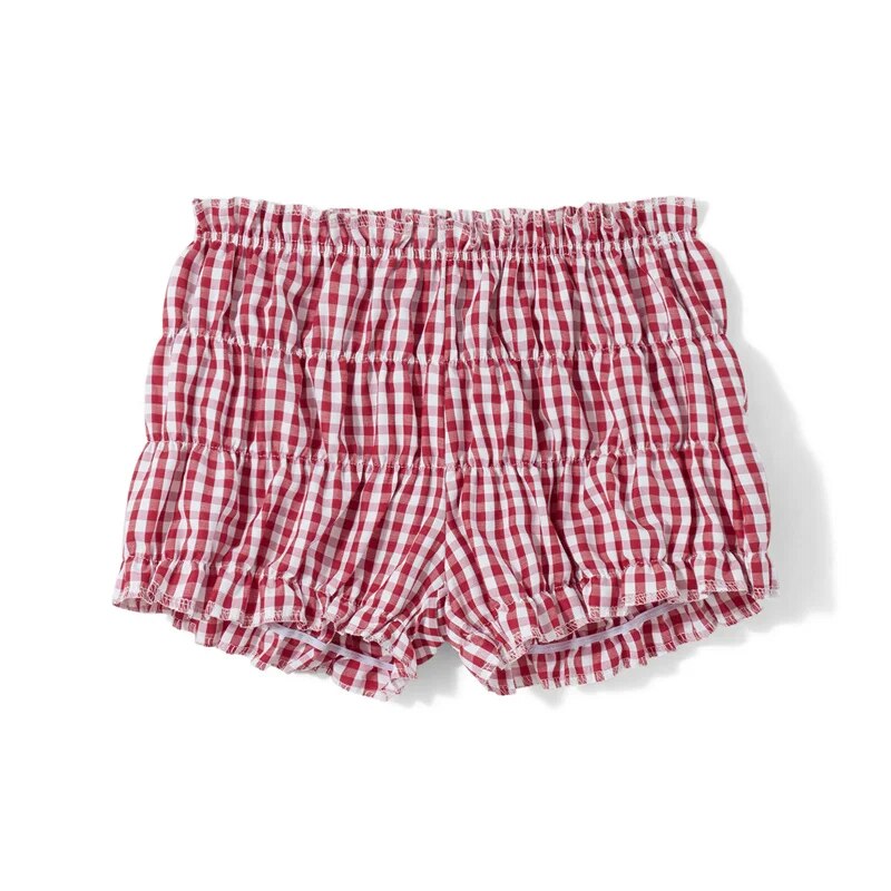 Winry Plaid Ruffle Shorts