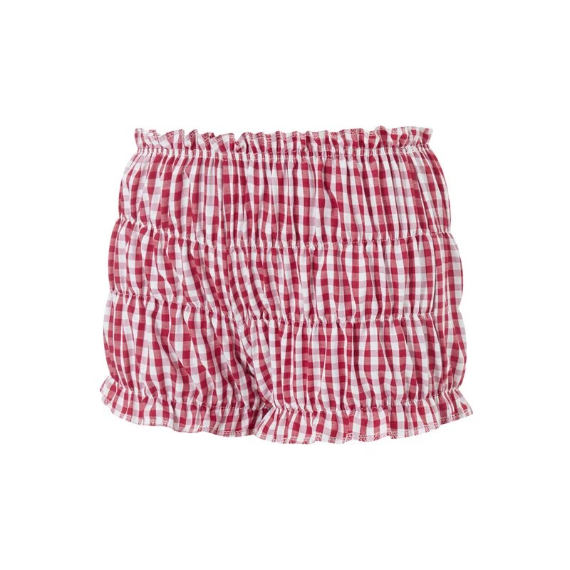 Winry Plaid Ruffle Shorts