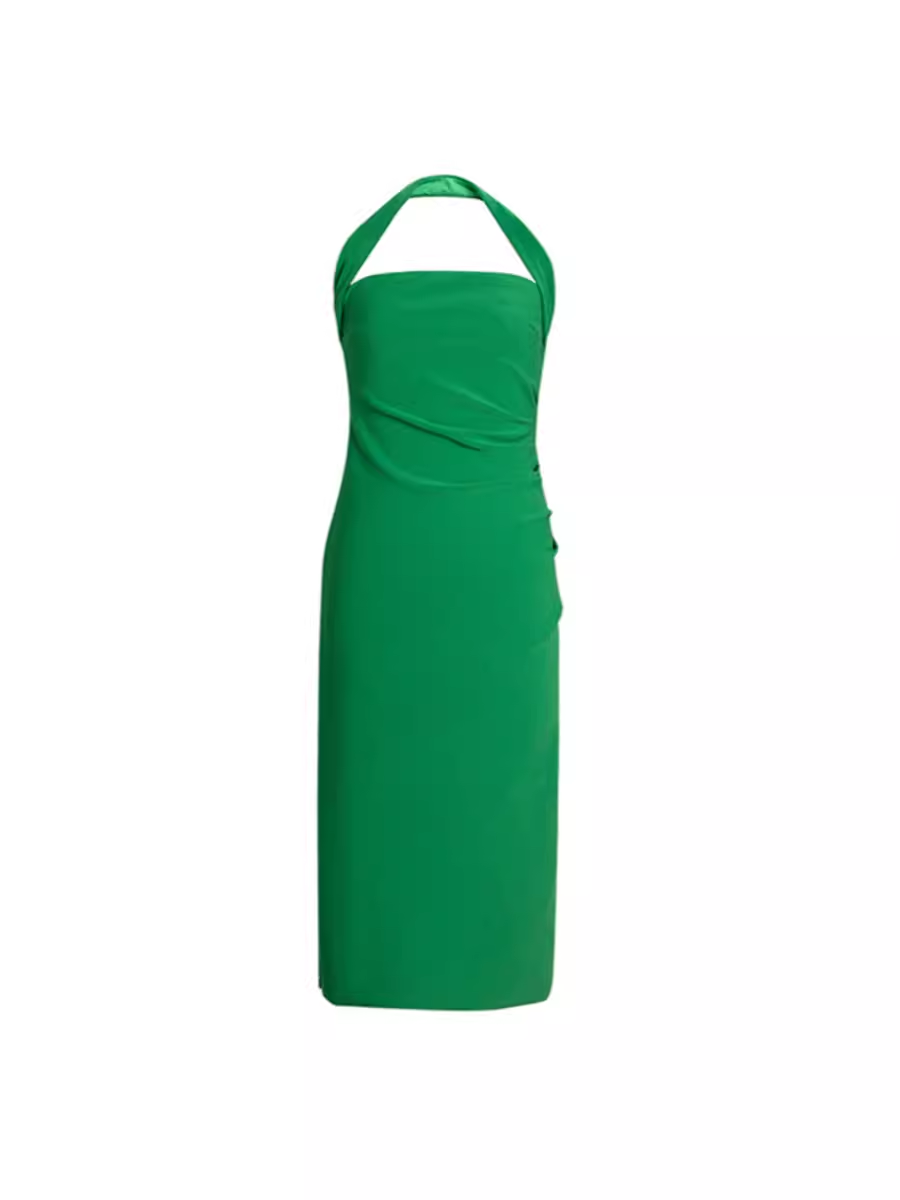 women's backless halter neck dress