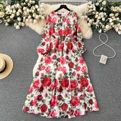 women's rose dress,