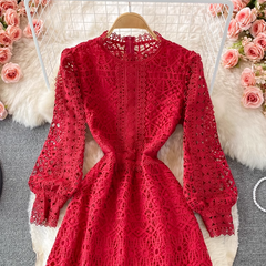 Cutout Lace Dress ,