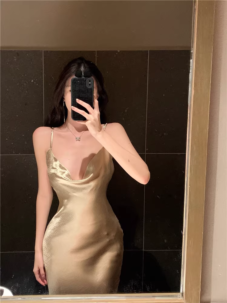 Sexy Spaghetti Straps Birthday Dress