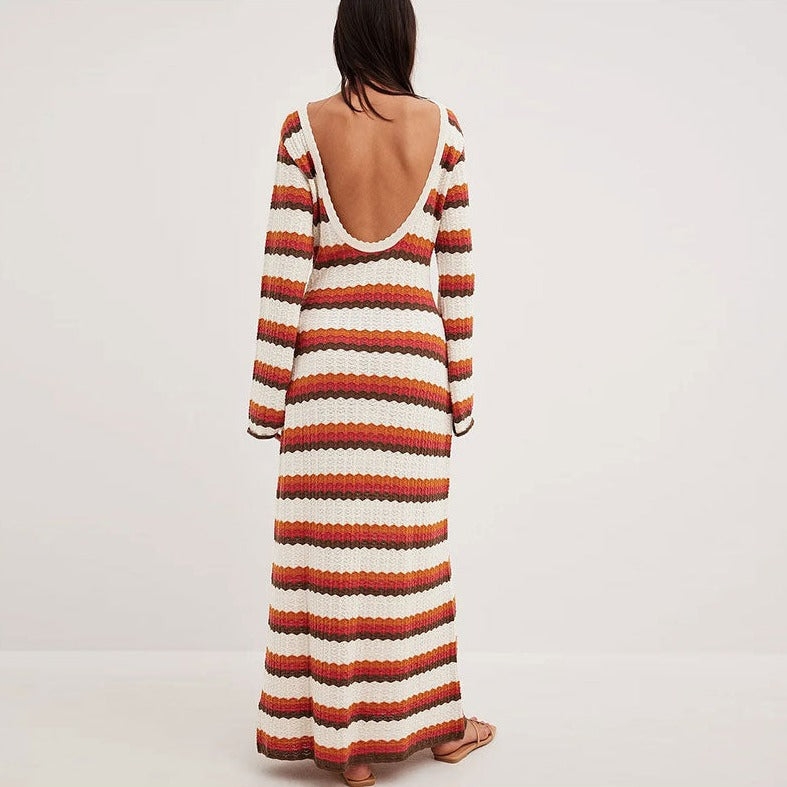 Sarina Knit Backless Maxi Dress