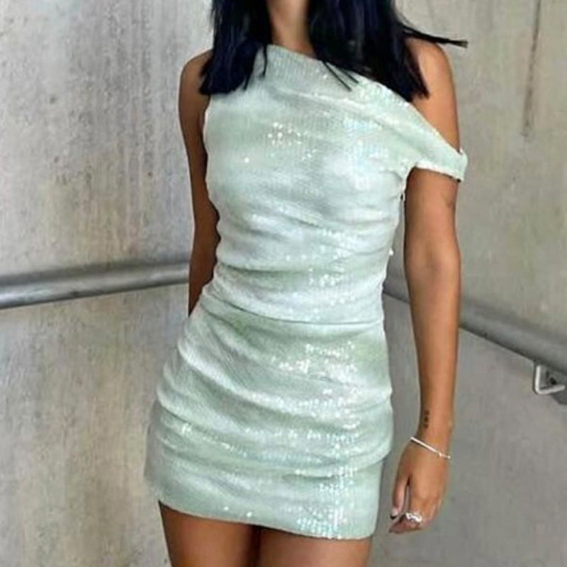 Connor Off-Shoulder Sequin Mini Dress